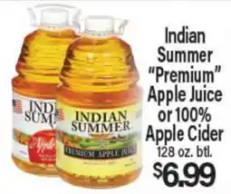 Angelo Caputo's Fresh Market Indian Summer Premium Apple Juice or 100% Apple Cider offer