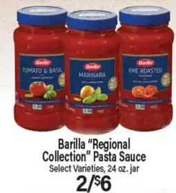 Angelo Caputo's Fresh Market Barilla Regional Collection Pasta Sauce offer