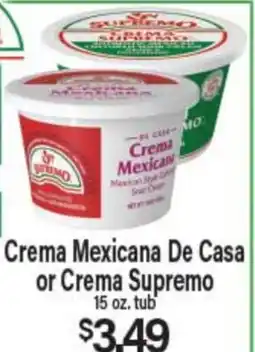 Angelo Caputo's Fresh Market Crema Mexicana De Casa or Crema Supremo offer