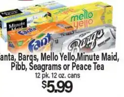 Angelo Caputo's Fresh Market Canta, Bargs, Mello Yello, Minute Maid, Pibb, Seagrams or Peace Tea offer