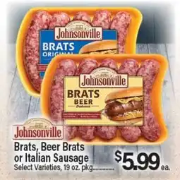 Angelo Caputo's Fresh Market Brats, Beer Brats or Italian Sausage offer