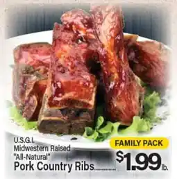 Angelo Caputo's Fresh Market U.S.G.I. Midwestern Raised All-Natural Pork Country Ribs offer