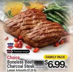 Angelo Caputo's Fresh Market Choice Boneless Beef Charcoal Steak offer