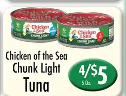 Garden Fresh Market Chicken of the Sea Chunk Light Tuna offer