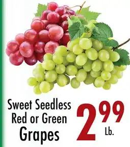 Garden Fresh Market Sweet Seedless Red or Green Grapes offer