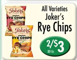 Garden Fresh Market All Varieties Joker's Rye Chips offer