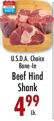 Garden Fresh Market U.S.D.A. Choice Bone-In Beef Hind Shank offer