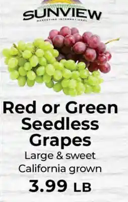Sunset Foods Red or Green Seedless Grapes offer