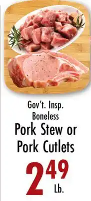 Garden Fresh Market Pork Stew or Pork Cutlets offer