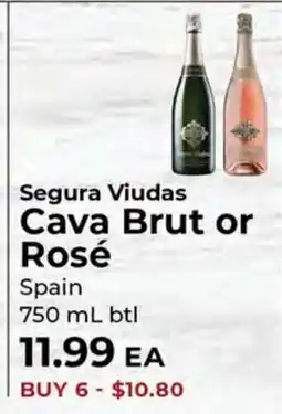 Sunset Foods Segura Viudas Cava Brut or RosΓ© offer