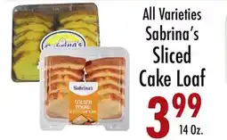 Garden Fresh Market Sabrina's Sliced Cake Loaf offer