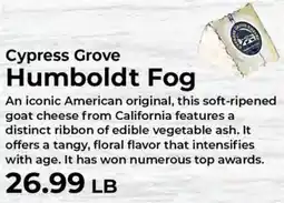 Sunset Foods Cypress Grove Humboldt Fog offer