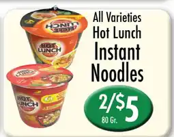 Garden Fresh Market All Varieties Hot Lunch Instant Noodles offer