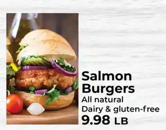 Sunset Foods Salmon Burgers offer