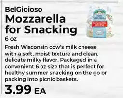 Sunset Foods BelGioioso Mozzarella for Snacking offer