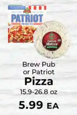 Sunset Foods Brew Pub Pizza or Patriot Pizza offer