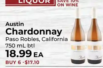 Sunset Foods Austin Chardonnay offer