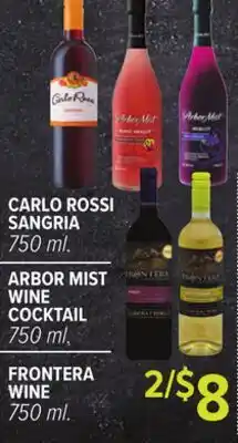 Cermak Fresh Market CARLO ROSSI SANGRIA Arbor Mist Wine Cocktail, FRONTERA WINE offer