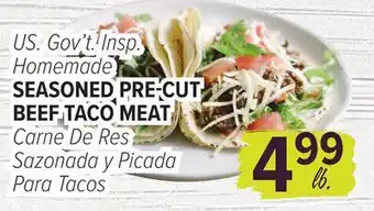 Cermak Fresh Market U.S. Gov't. Insp. Homemade SEASONED PRE-CUT BEEF TACO MEAT offer