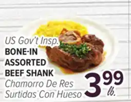 Cermak Fresh Market US Gov't Insp. BONE-IN ASSORTED BEEF SHANK offer