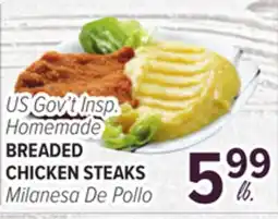 Cermak Fresh Market US Gov't Insp. Homemade BREADED CHICKEN STEAKS offer