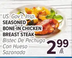 Cermak Fresh Market US. Gov't Insp. SEASONED BONE-IN CHICKEN BREAST STEAK offer
