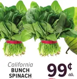 Cermak Fresh Market California BUNCH SPINACH offer