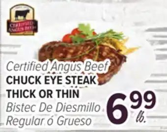 Cermak Fresh Market Certified Angus Beef CHUCK EYE STEAK THICK OR THIN offer