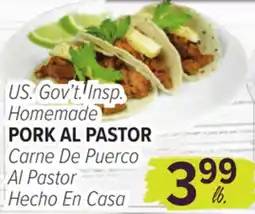 Cermak Fresh Market US. Gov't Insp. Homemade Carne De Puerco Al Pastor Hecho En Casa offer