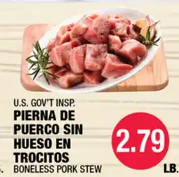 Carnicerias Jimenez U.S. GOV'T INSPI PIERNA DE PUERCO SIN HUESO EN TROCITOS offer
