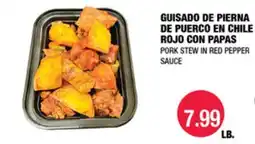 Carnicerias Jimenez GUISADO DE PIerna DE PUERCO EN CHILE ROJO CON PAPAS offer