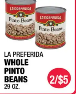 Carnicerias Jimenez LA PREFERIDA WHOLE PINTO BEANS offer