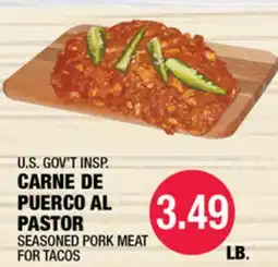 Carnicerias Jimenez U.S. GOV'T INSPI CARNE DE PUERCO AL PASTOR offer