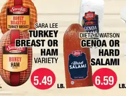 Carnicerias Jimenez SARA LEE TURKEY BREAST OR HAM VARIETY offer