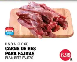 Carnicerias Jimenez U.S.D.A. CHOICE CARNE DE RES PARA FAJITAS offer