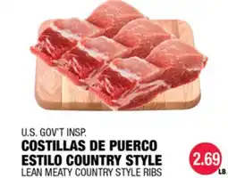 Carnicerias Jimenez U.S. GOV'T INSP. COSTILLAS DE PUERCO ESTILO COUNTRY STYLE offer