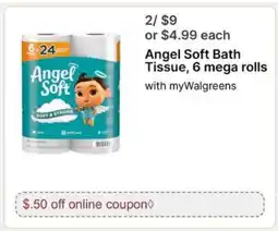 Walgreens Angel Soft Bath Tissue offer