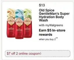 Walgreens Old Spice GentleMan's Super Hydration Body Wash offer