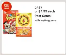 Walgreens Post Cereal offer