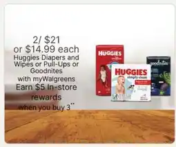 Walgreens Huggies Diapers and Wipes or Pull-Ups or Goodnites offer
