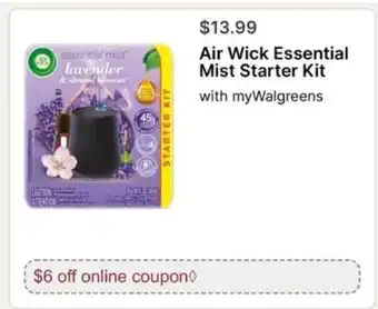 Walgreens Air Wick Essential Mist Starter Kit offer