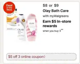 Walgreens Olay Bath Care offer