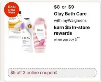 Walgreens Olay Bath Care offer