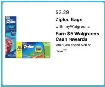 Walgreens Ziploc Bags offer
