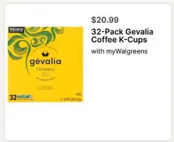 Walgreens 32-Pack Gevalia Coffee K-Cups offer