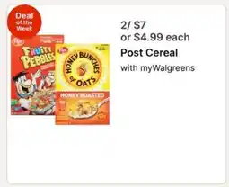 Walgreens Post Cereal offer