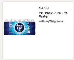 Walgreens 28-Pack Pure Life Water offer