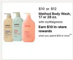 Walgreens Method Body Wash offer