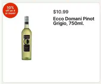 Walgreens Ecco Domani Pinot Grigio, 750ml offer