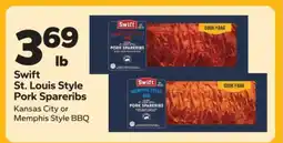 Save a Lot Swift St. Louis Style Pork Spareribs offer